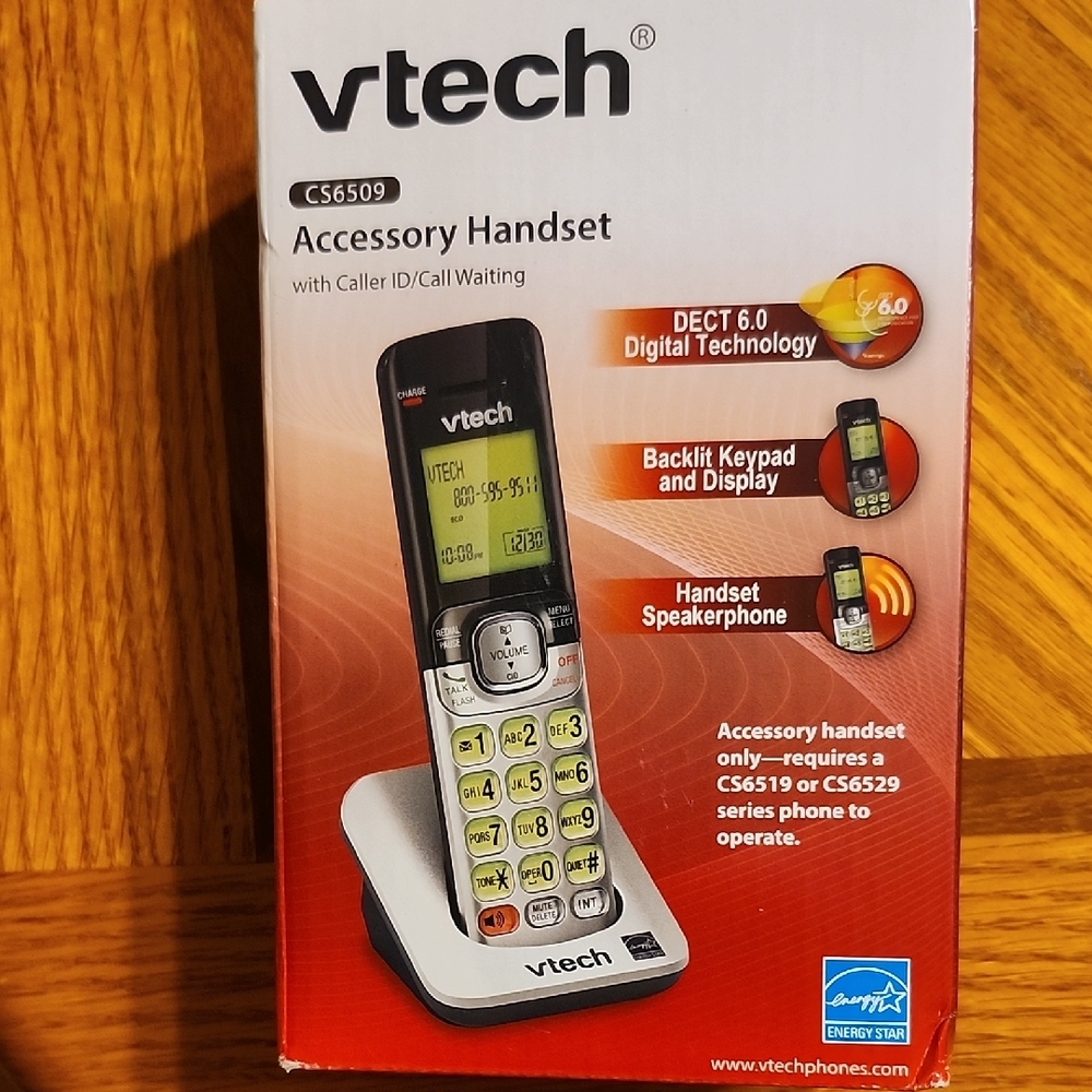 VTech CS6509 Accessory Handset - Silver and Black